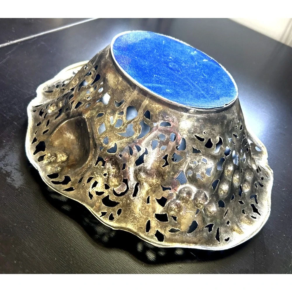 Vintage Godinger Silverplate Pierced Bowl 12